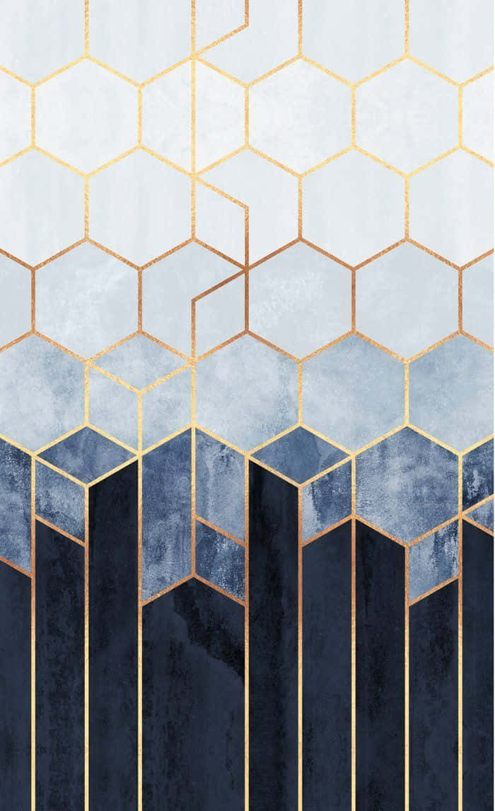 Hexagon Art Deco Iphone Wallpaper
