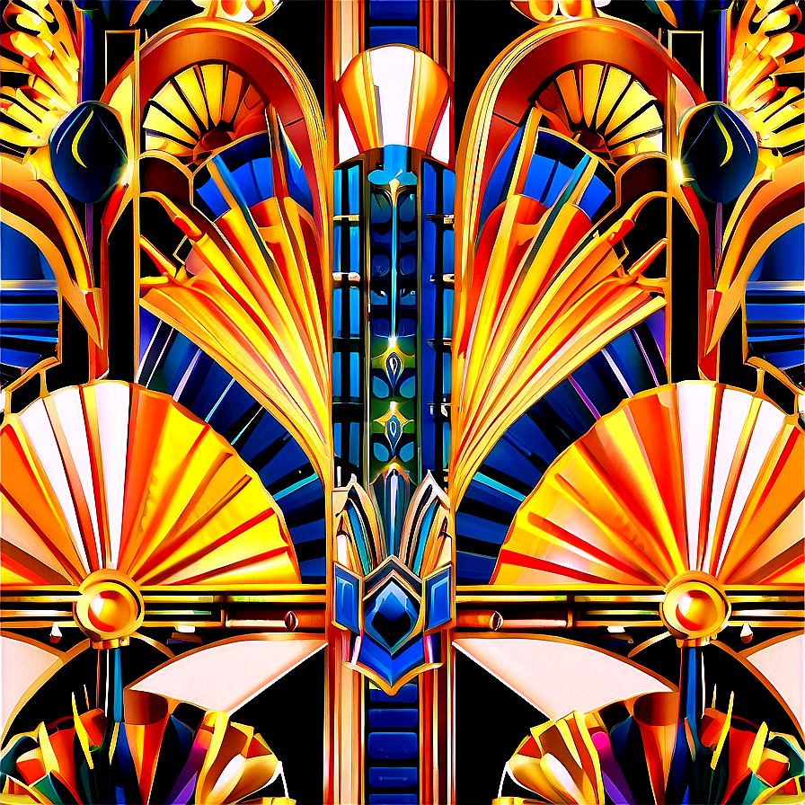 Art Deco Seamless Pattern Png 06272024 PNG