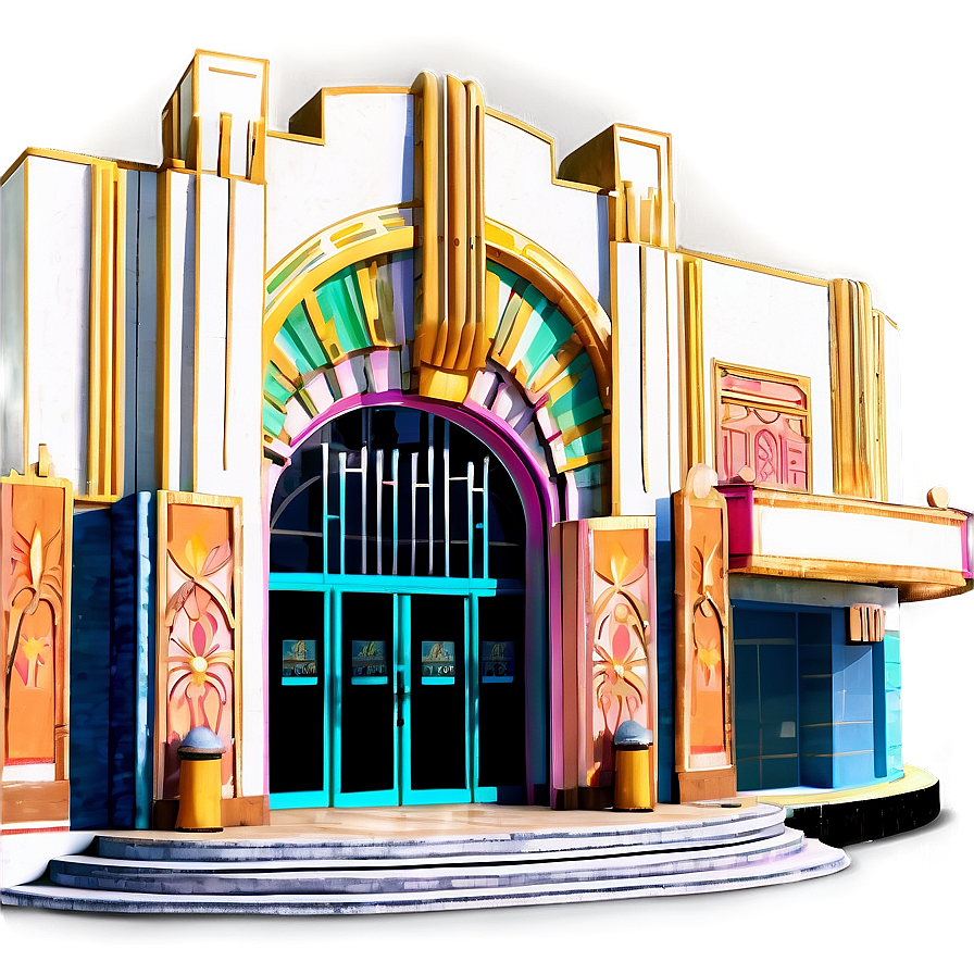 Art Deco Theatre Entrance Png 06242024 PNG
