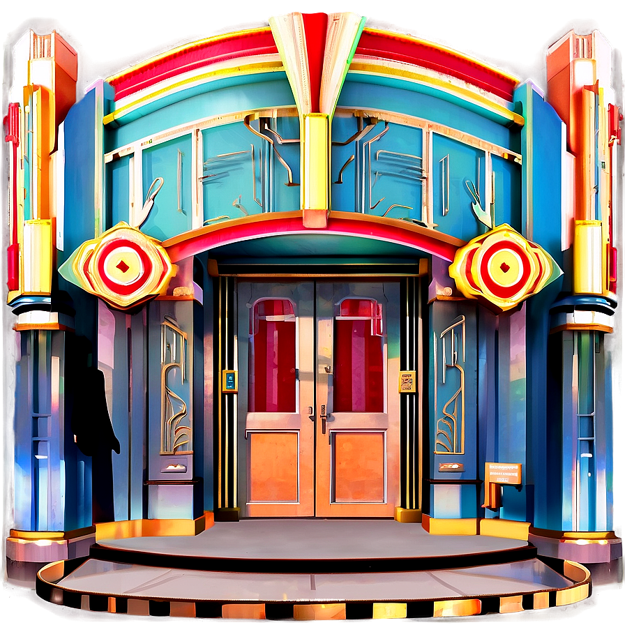 Art Deco Theatre Entrance Png Slh10 PNG