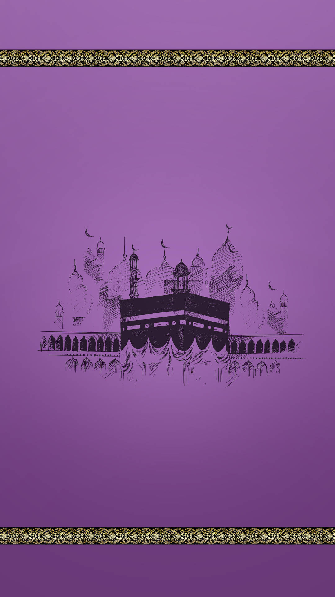 Art Illustration Kaaba Violet Picture