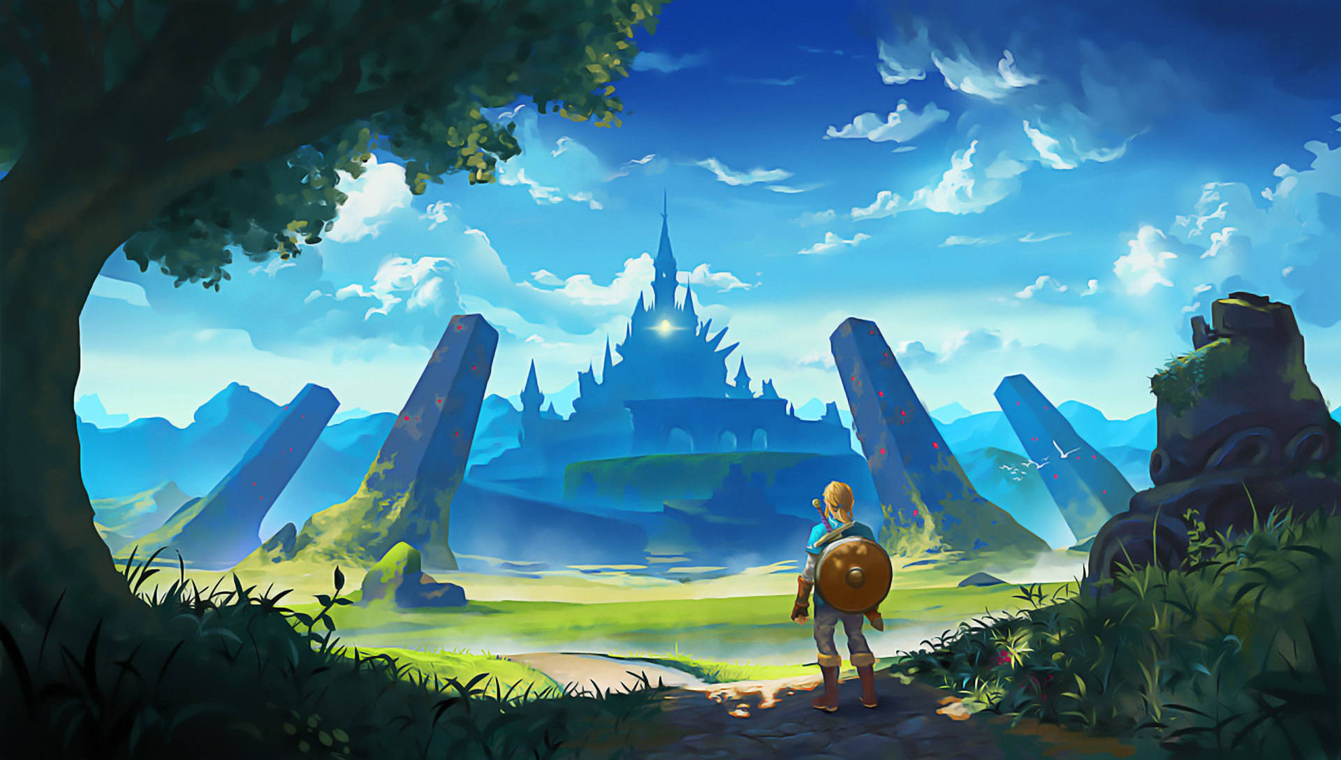 Explore the Magical Landscape of Breath Of The Wild Wallpaper