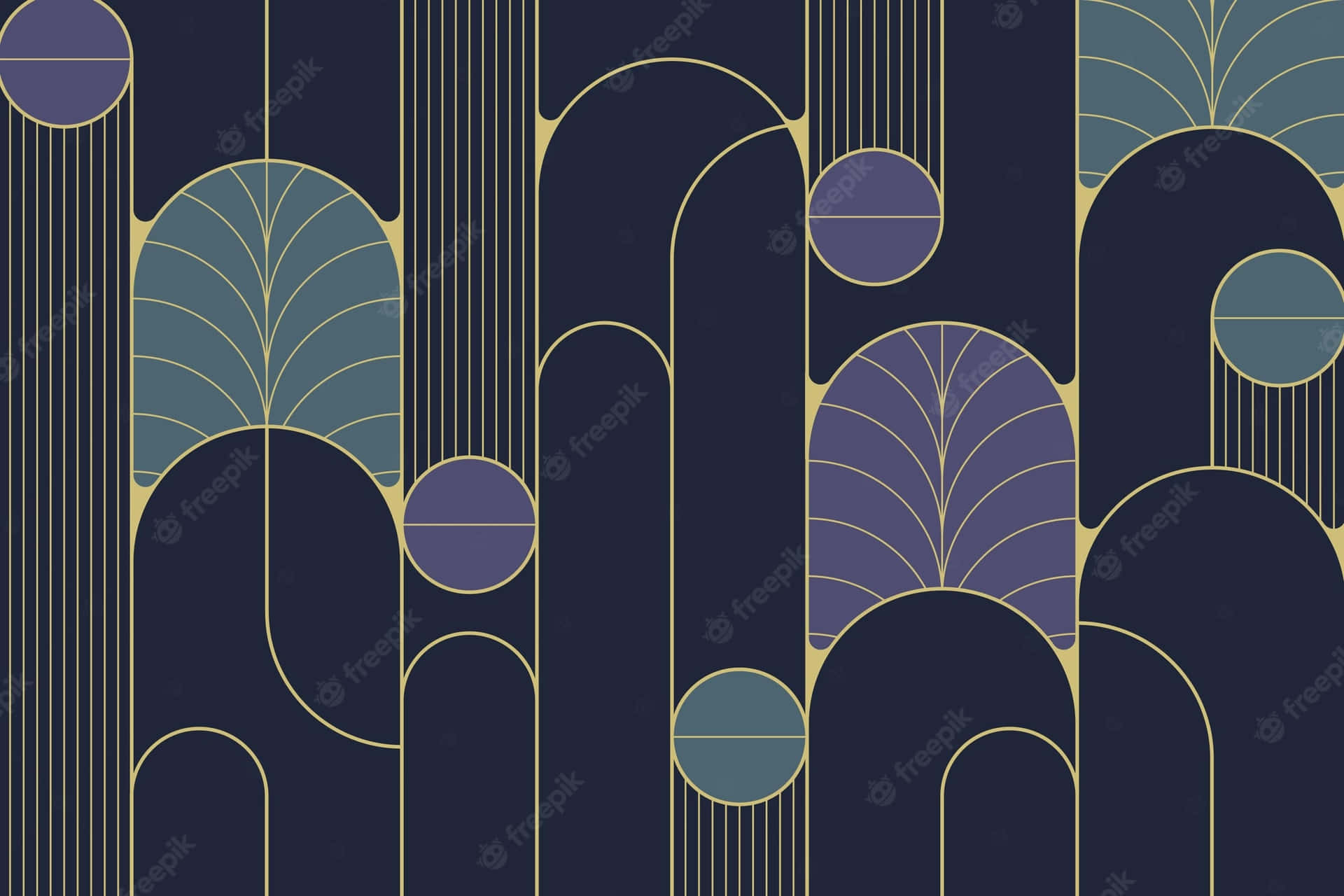 Einfunkelndes Art Nouveau Design Wallpaper