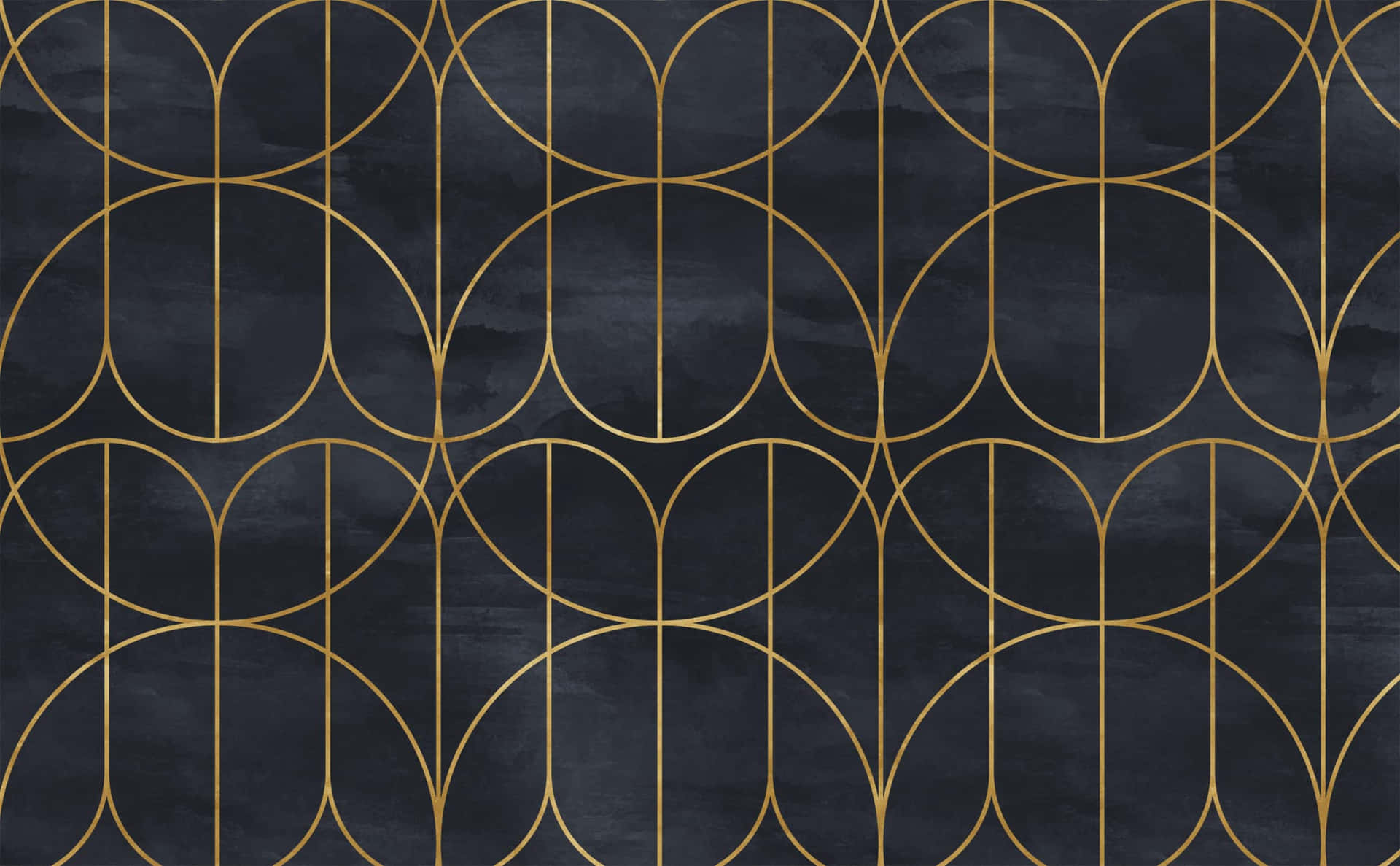 Unpapel Tapiz Negro Y Dorado Con Líneas Geométricas. Fondo de pantalla