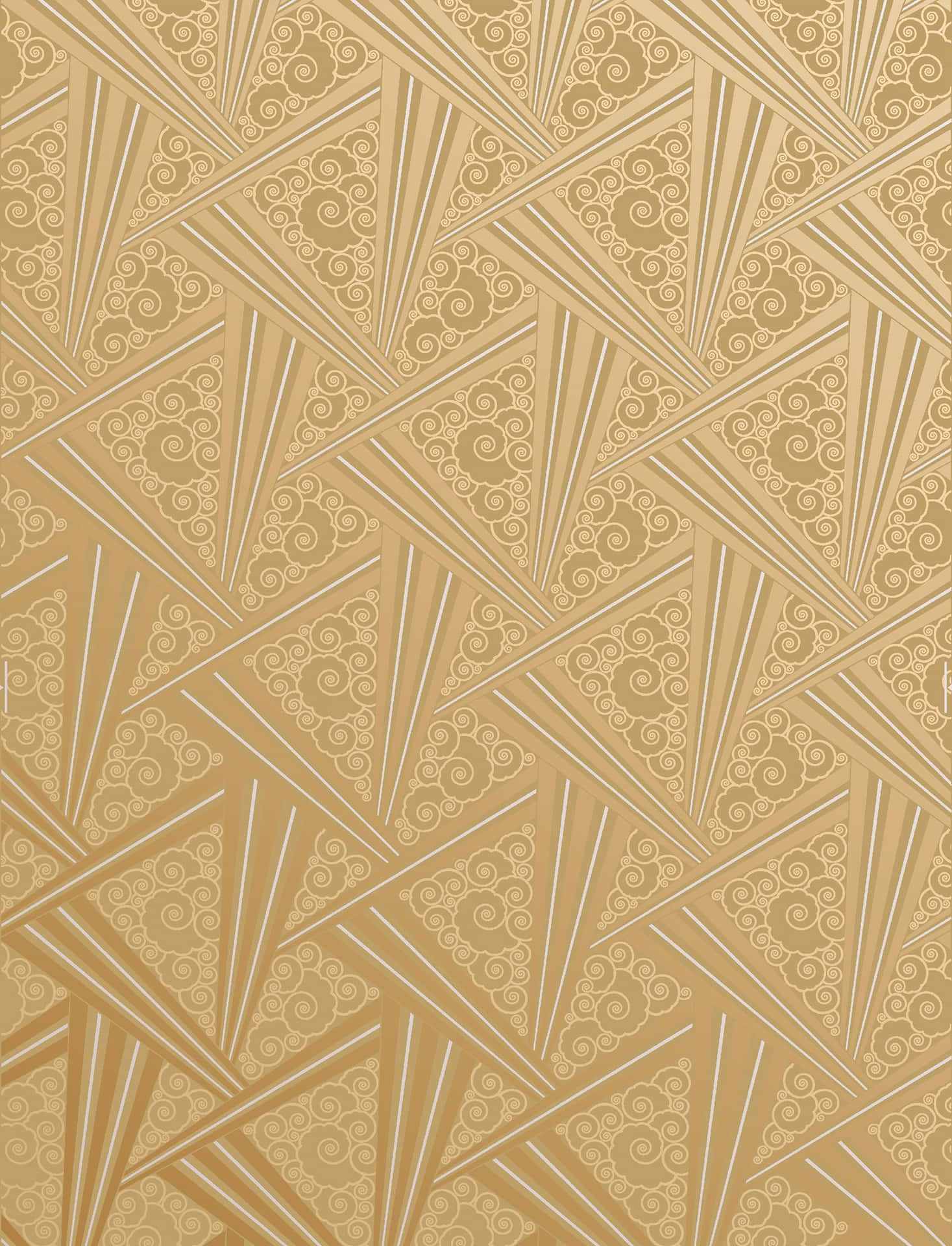 Guld og sølv geometrisk mønster Wallpaper