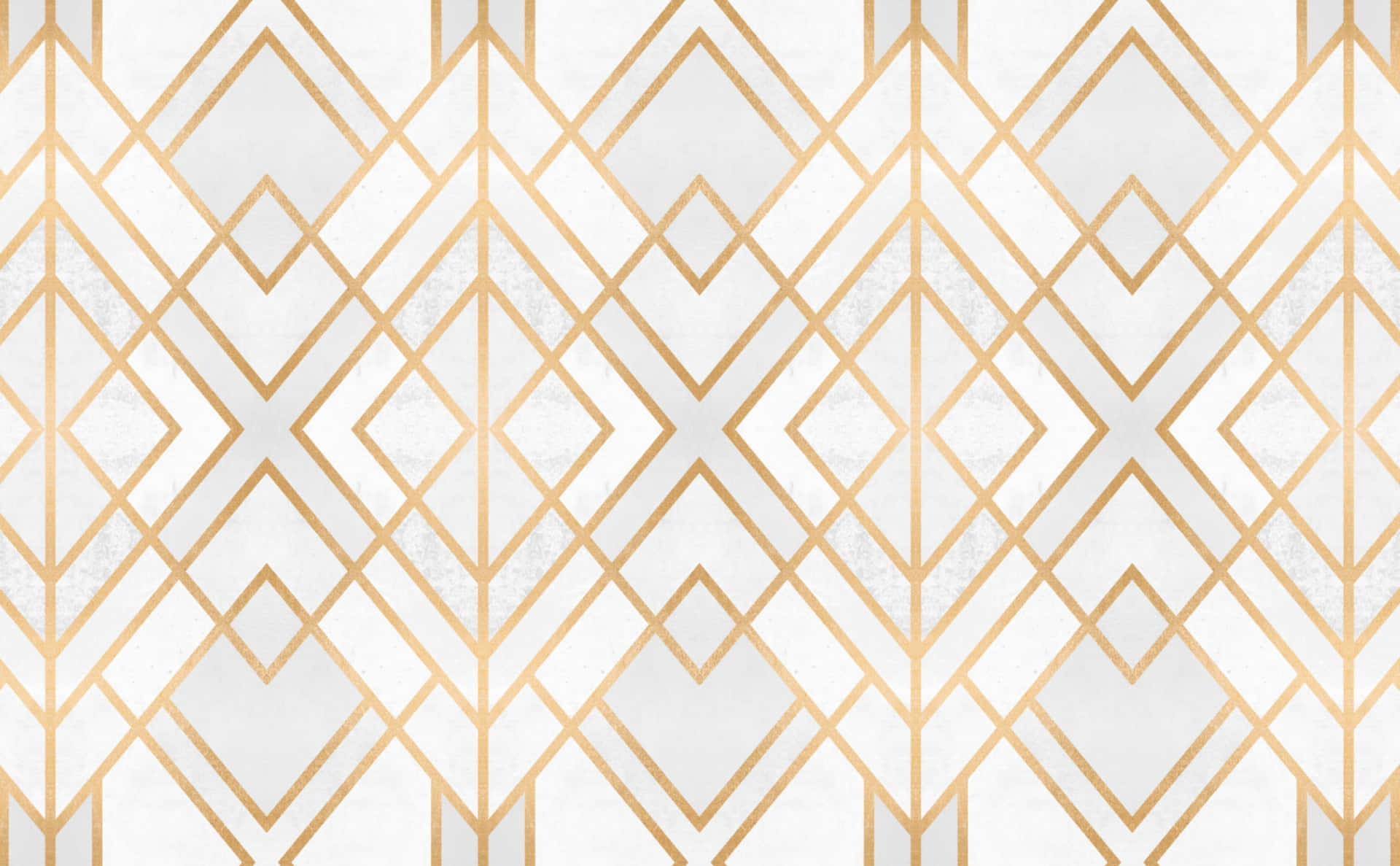 Gold And White Geometric Pattern Wallpaper