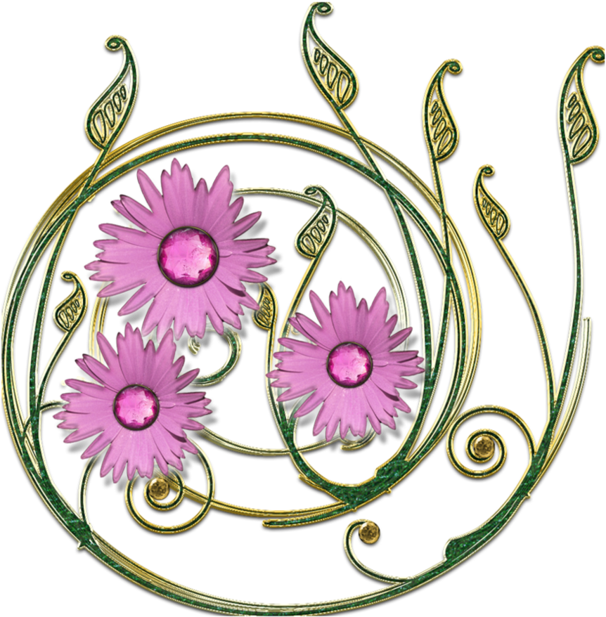 Art Nouveau Floral Design.png PNG