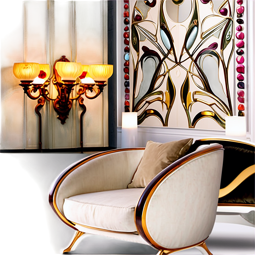 Art Nouveau Living Room Png 05242024 PNG