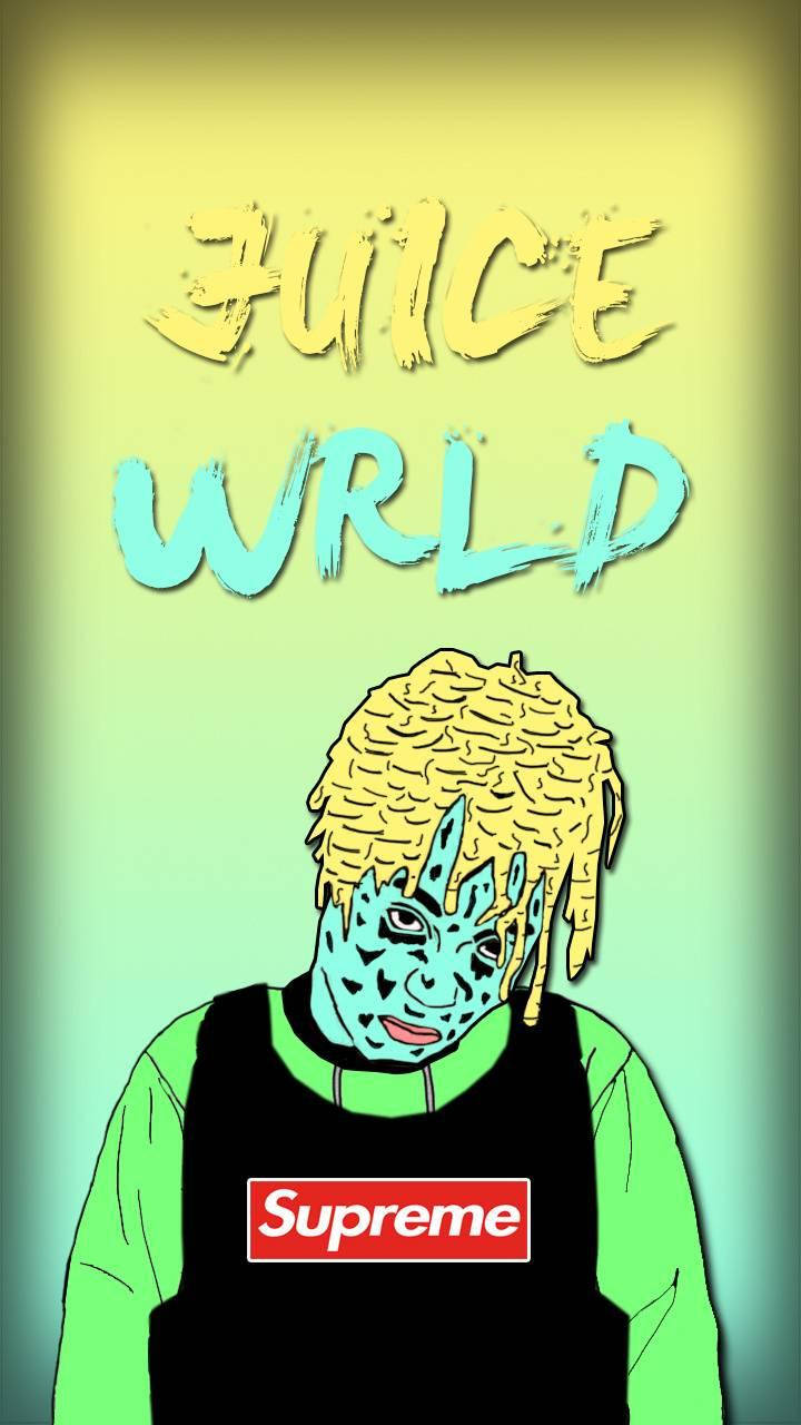 Art Of Juice Wrld Cartoon Wallpaper