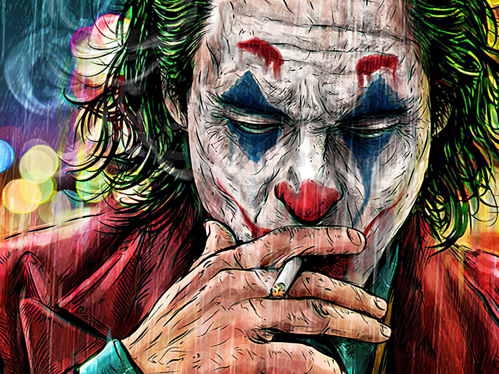 Kunstdes Rauchenden Joker-profilbildes Wallpaper