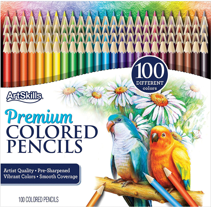 Art Skills Premium Colored Pencils Packaging PNG