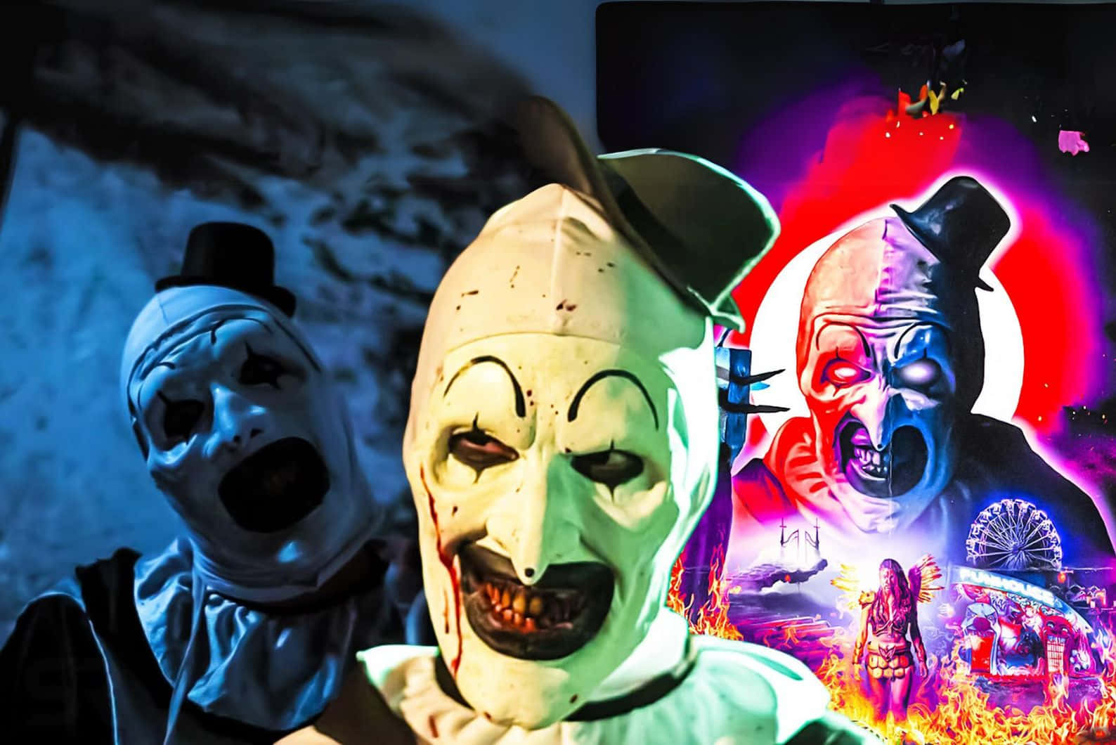 Art The Clown Horror Collage Wallpaper