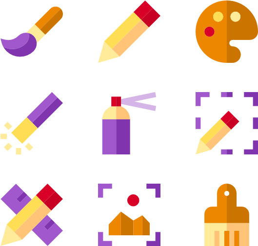 Artand Design Tools Icons PNG