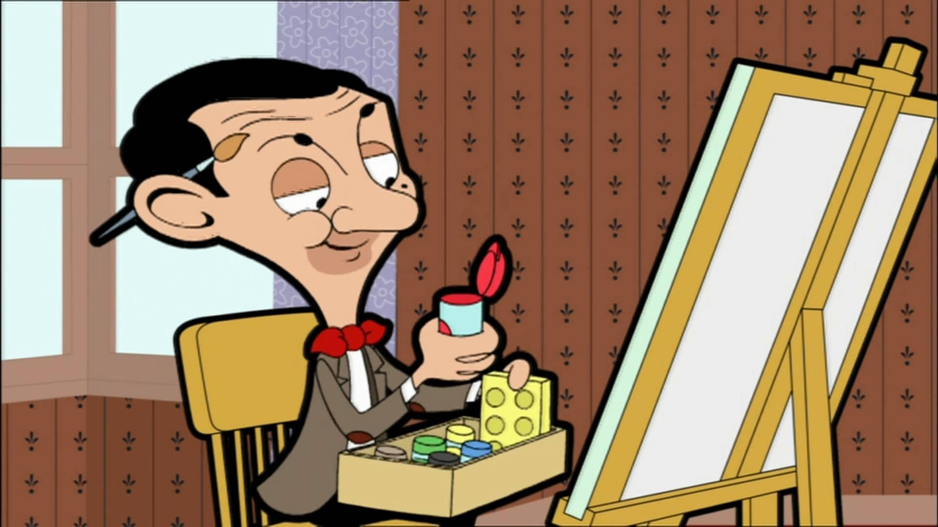 Artful Painter Mr. Bean Background