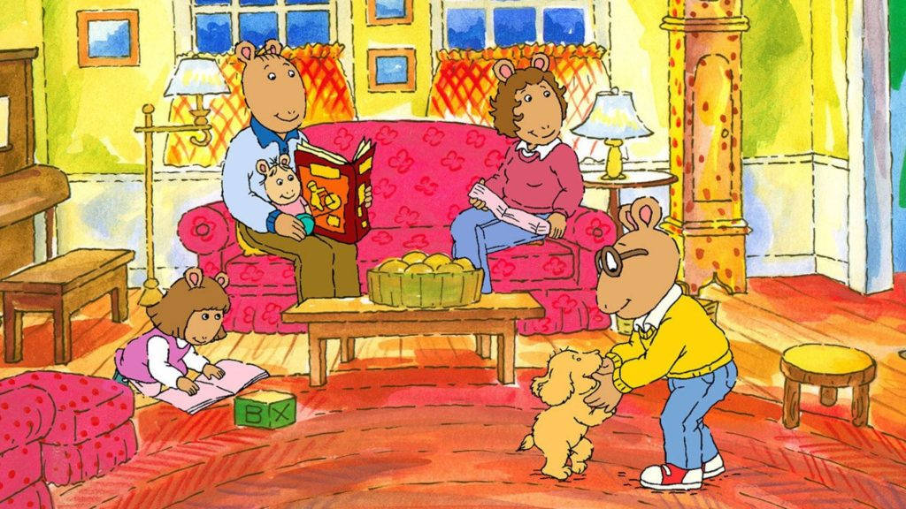 Arthur And Family In Room Background