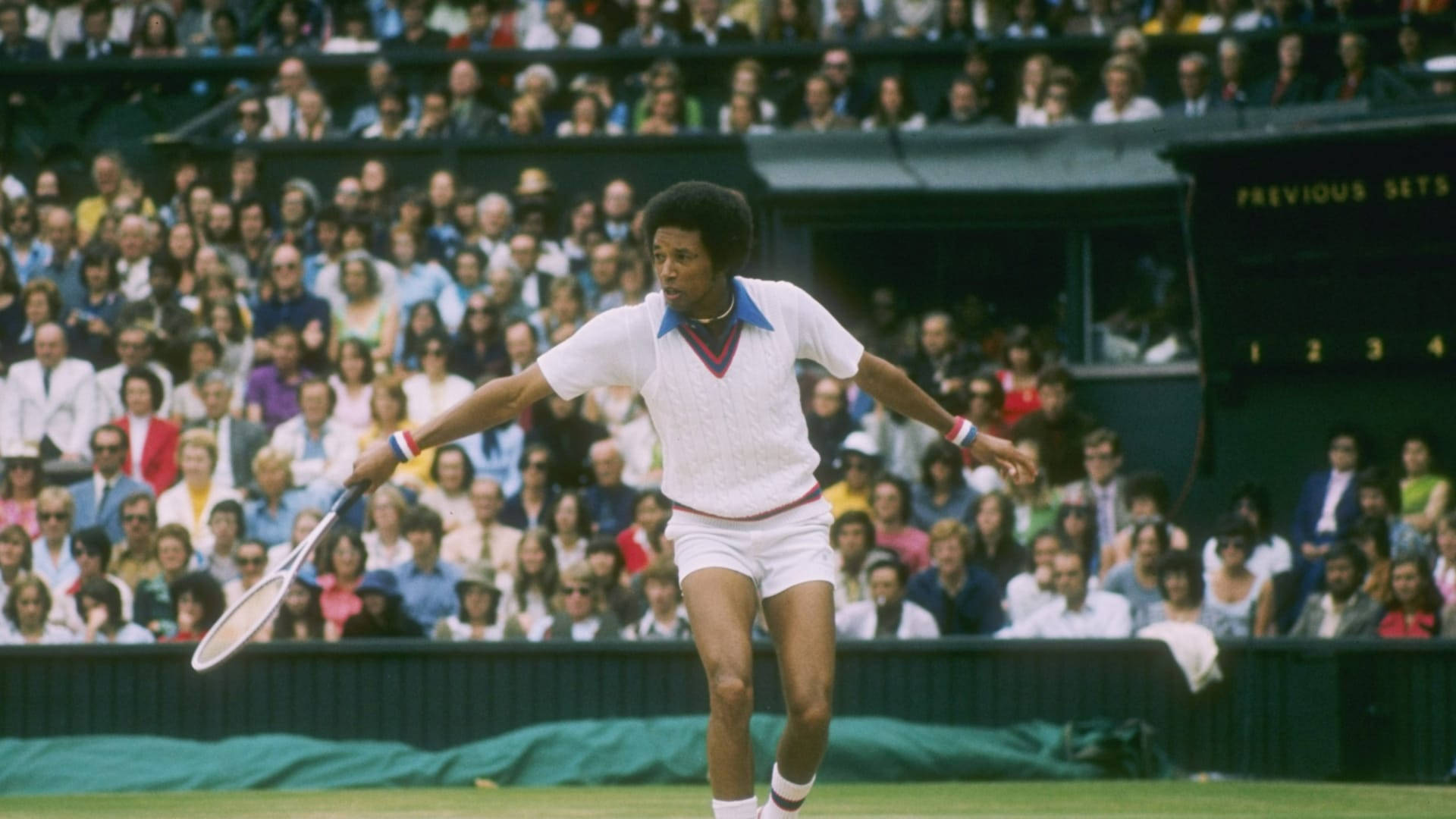 The legendary Arthur Ashe, mastering tennis with passion Wallpaper