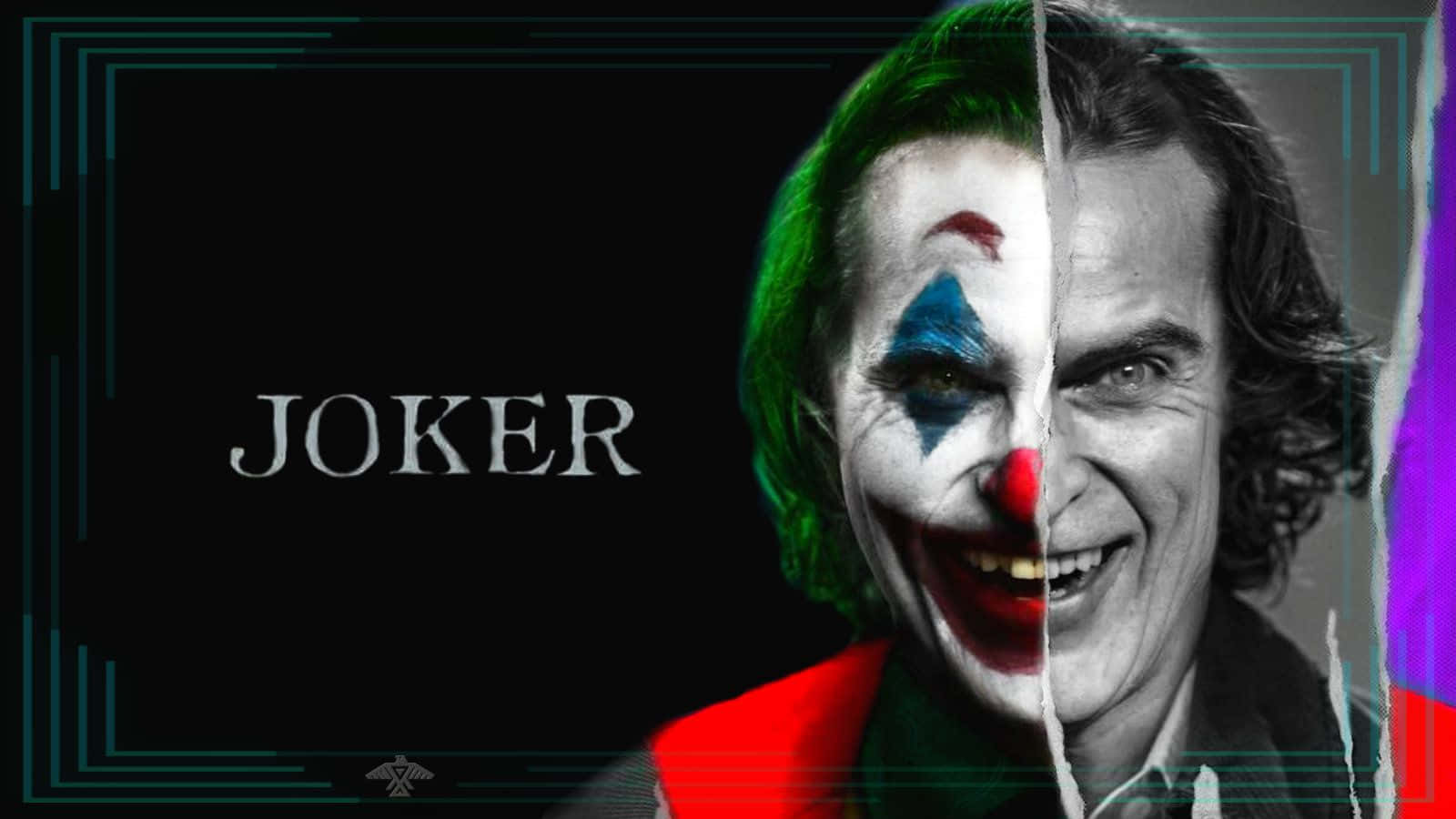 Enigmatic portrayal of Arthur Fleck in his iconic Joker makeup Wallpaper