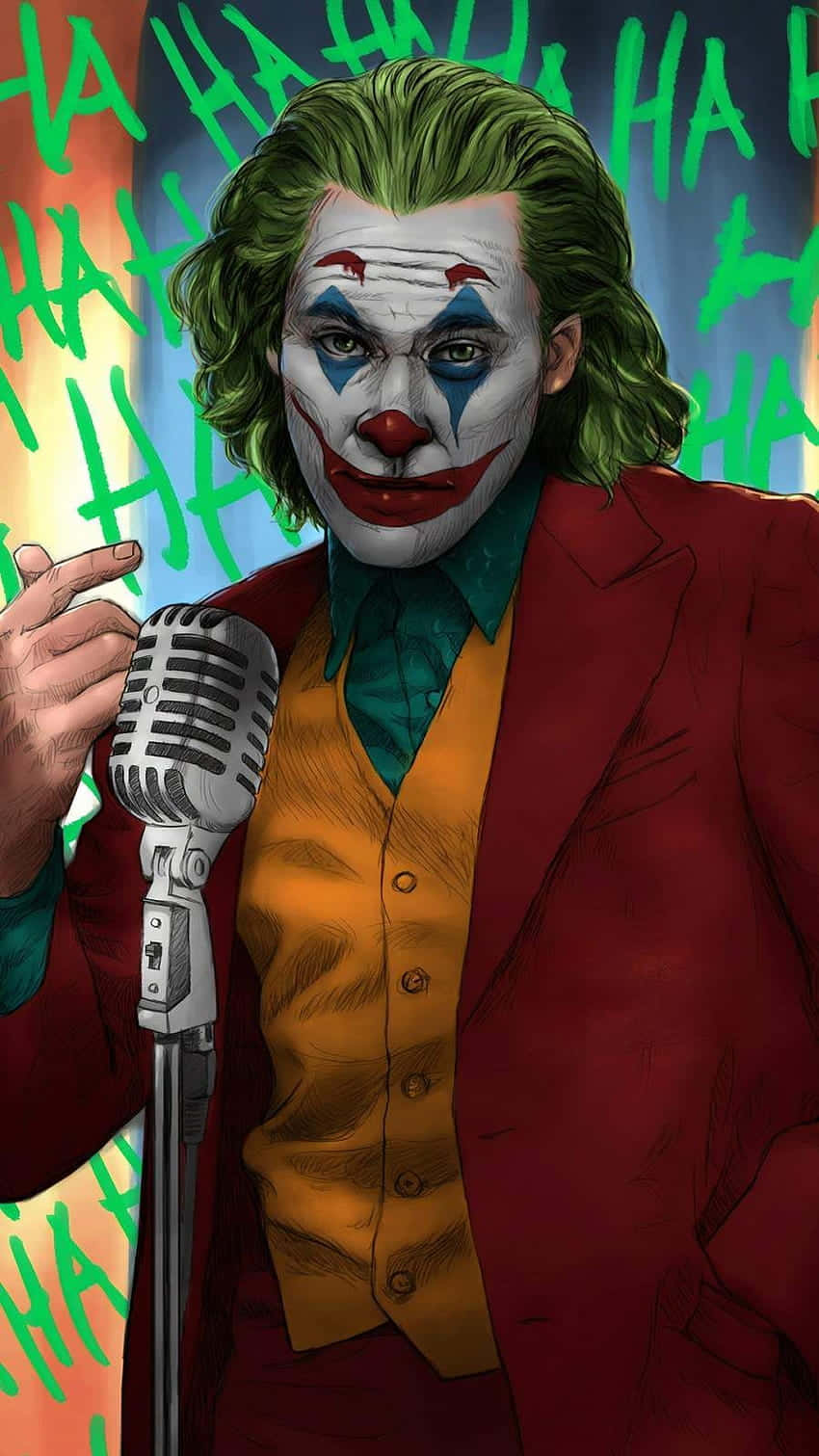 Intense Arthur Fleck in Joker Makeup Wallpaper