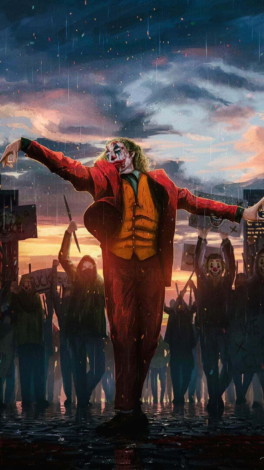 Títulorostro De Arthur Fleck De La Película Joker Fondo de pantalla