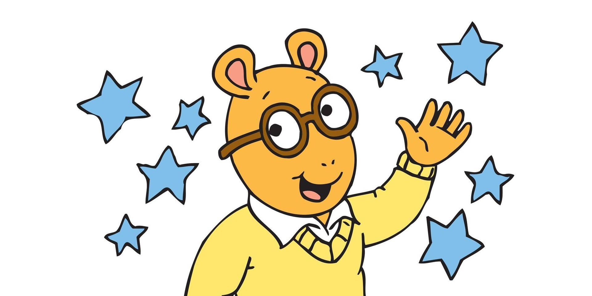 Arthur With Blue Stars Background
