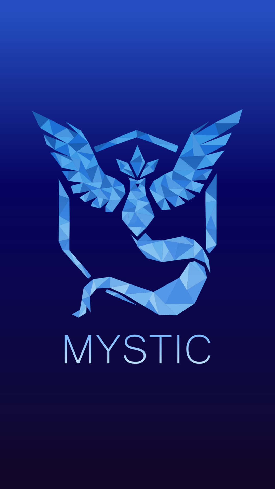 Articuno With Mystic Text Wallpaper