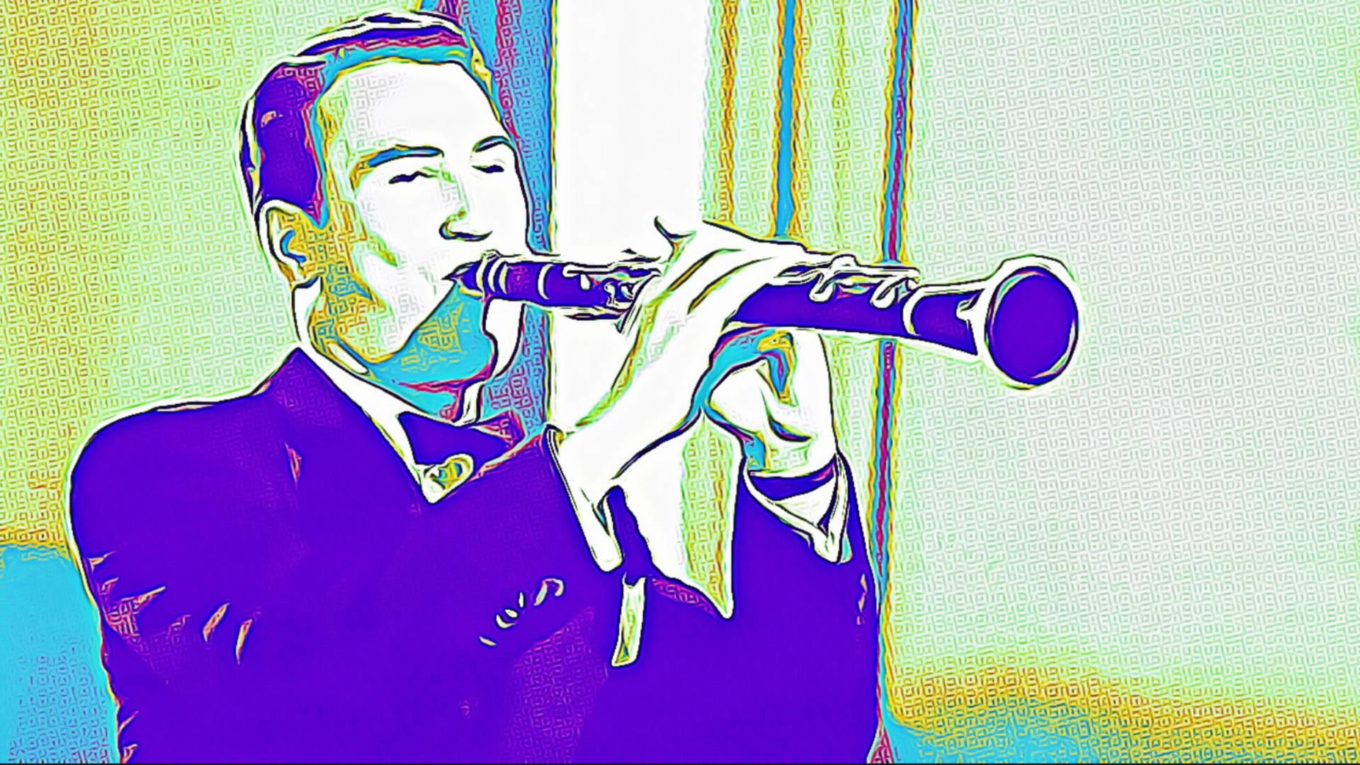 Artie Shaw Clarinet Pop Art Wallpaper