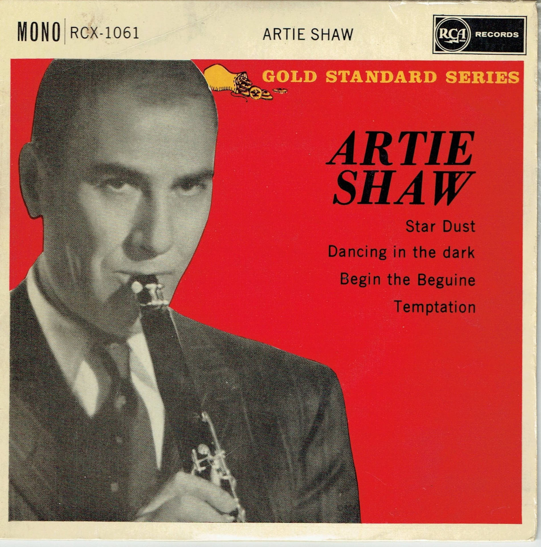Legendary Jazz Musician Artie Shaw's Gold Standard Series Album Cover Wallpaper