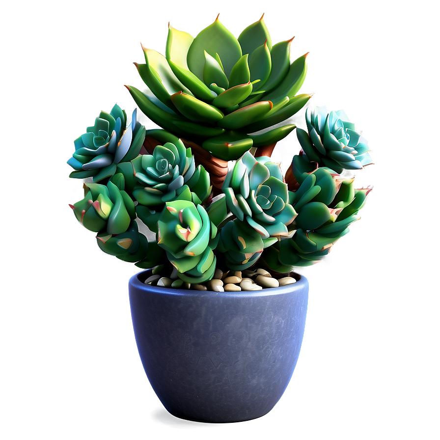 Artificial Succulents Design Png 06212024 PNG