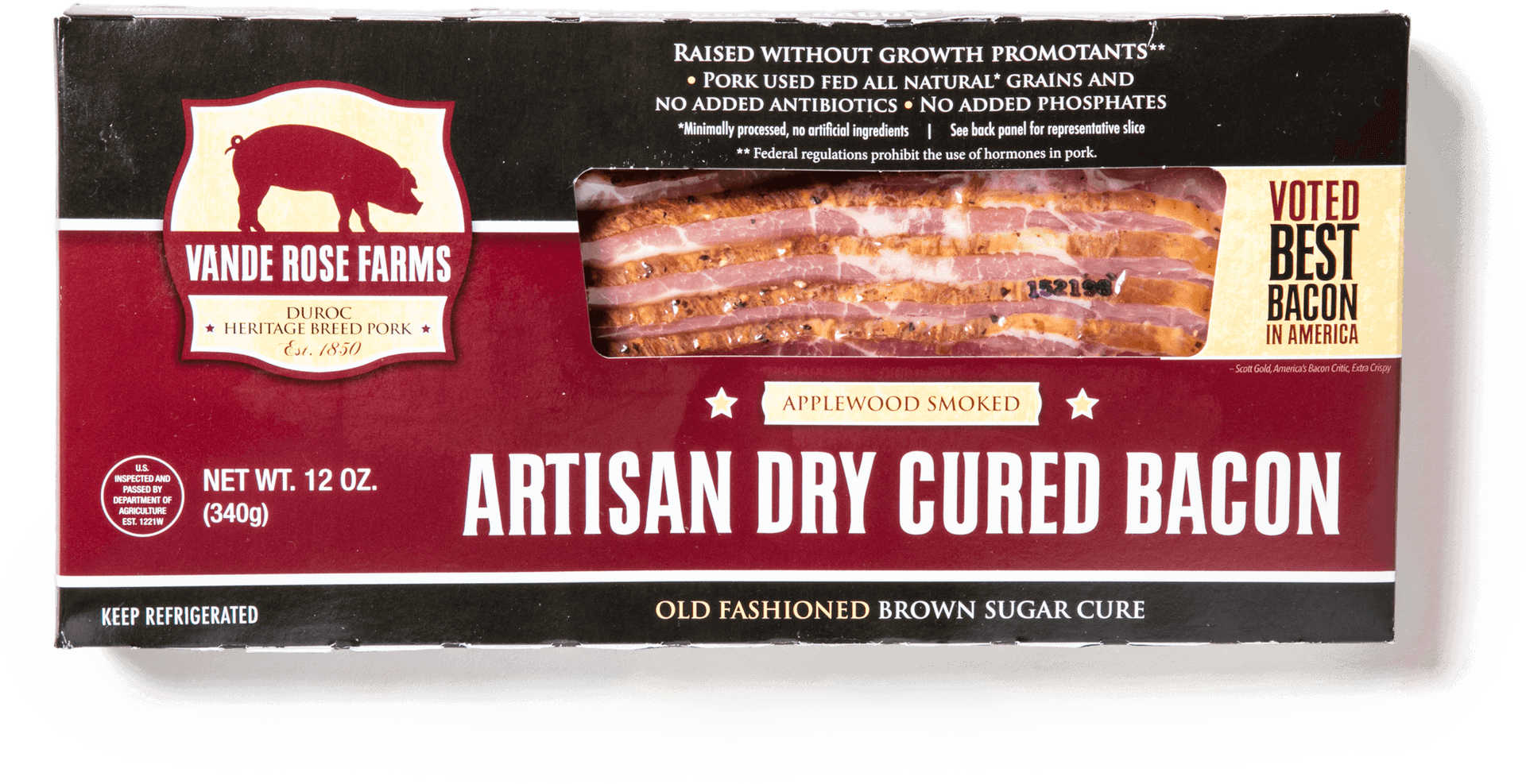 Artisan Dry Cured Bacon Package PNG