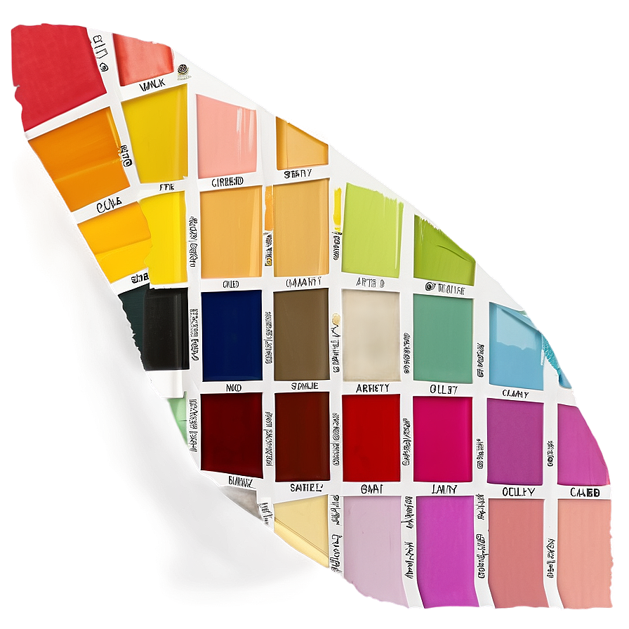 Artist Paint Swatch Guide Png Tpw PNG