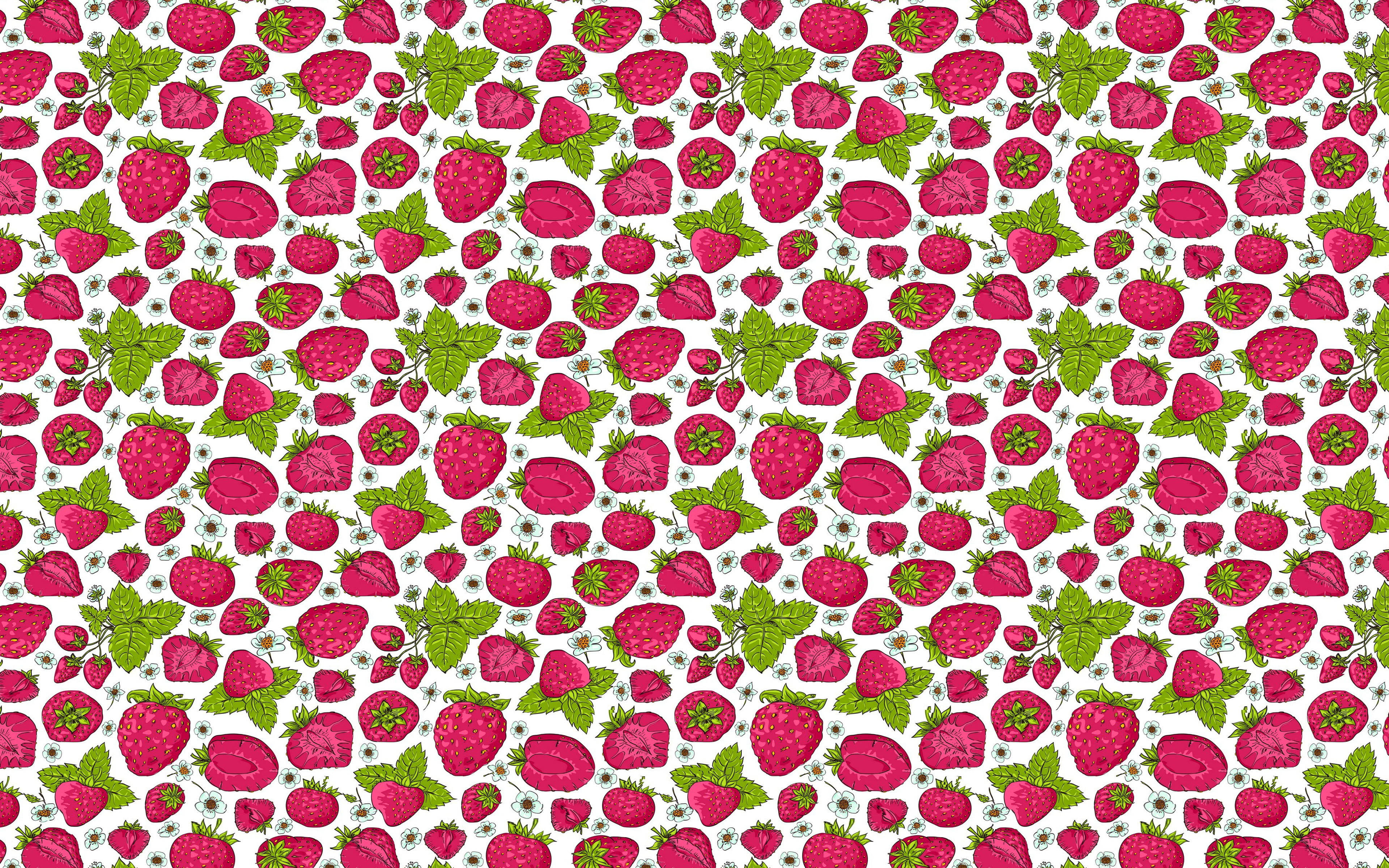 Artistic Abstract Strawberry Desktop Wallpaper