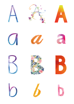 Artistic Alphabet Letters Design PNG