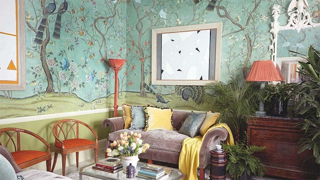 Artistic And Chic Living Area Wallpaper