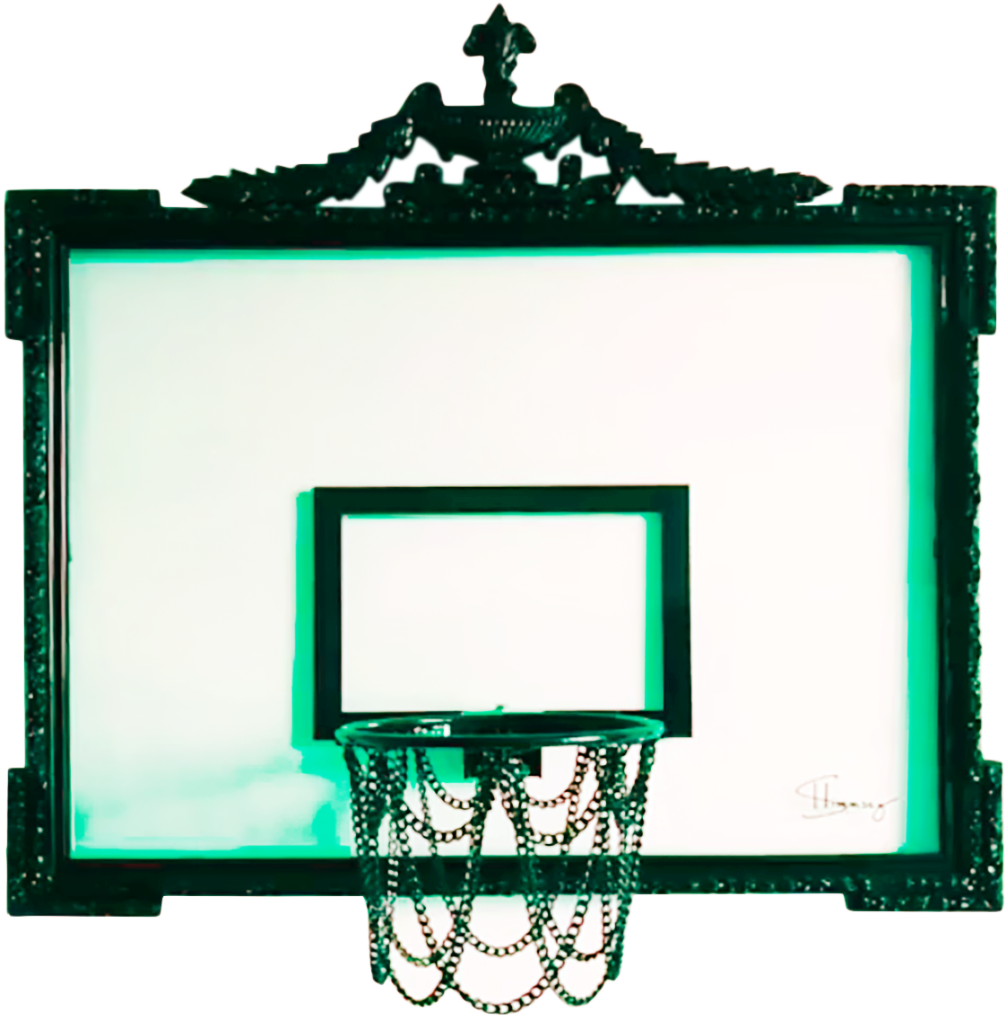 Artistic Basketball Hoop Frame PNG