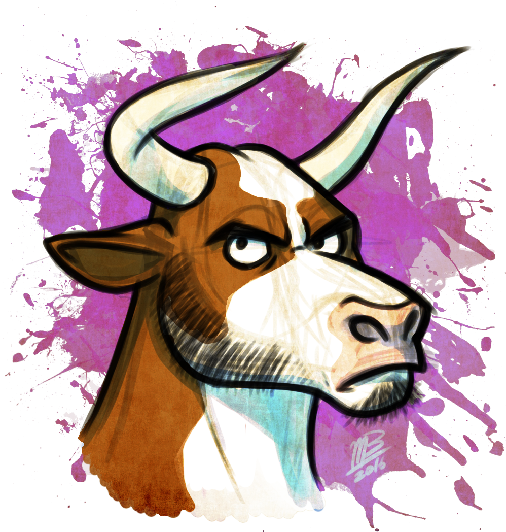 Artistic Bull Illustration2016 PNG