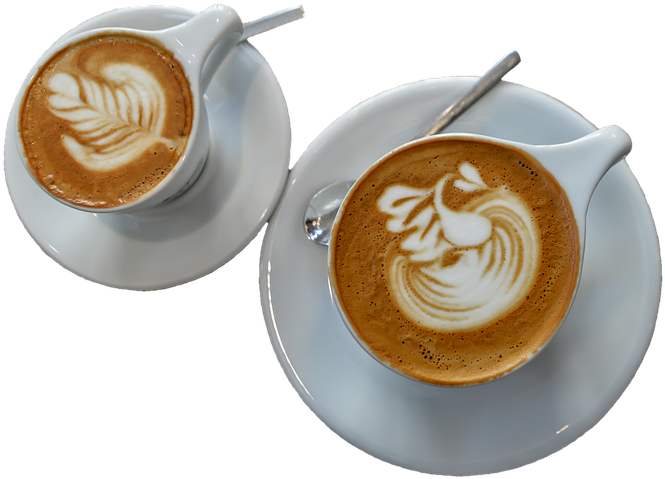 Artistic Cappuccino Coffee PNG