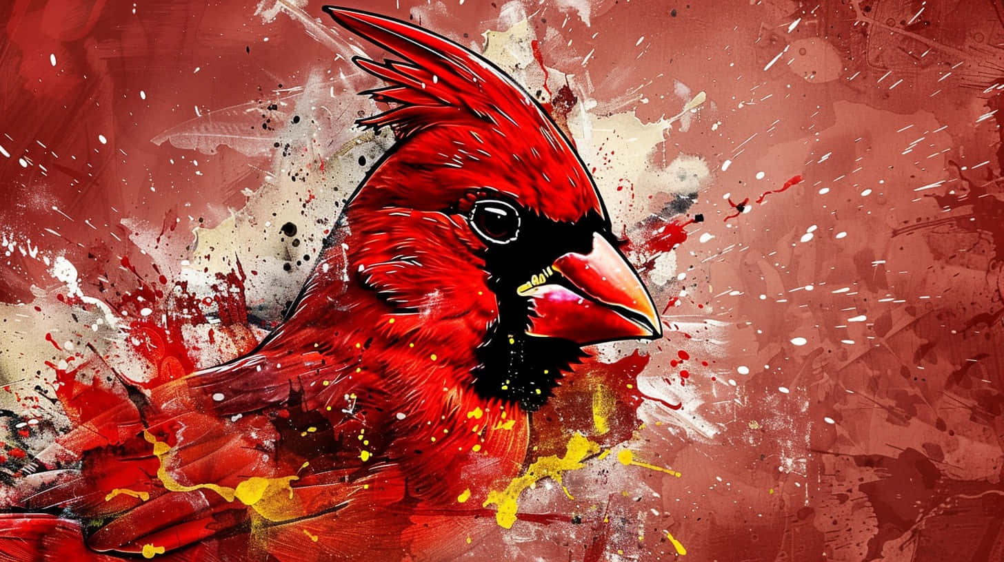 Representasi Burung Cardinal Artistik Wallpaper