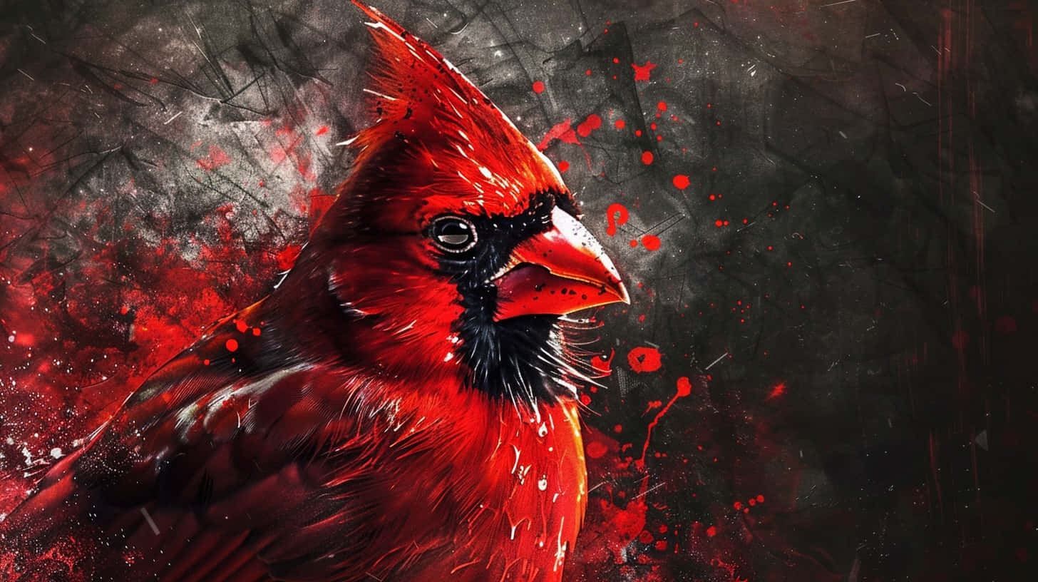 Artistic Cardinal Bird Representation Wallpaper