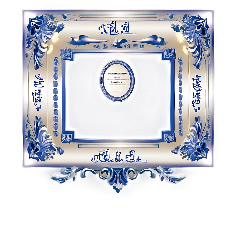 Artistic Certificate Frame Png Bdx42 PNG