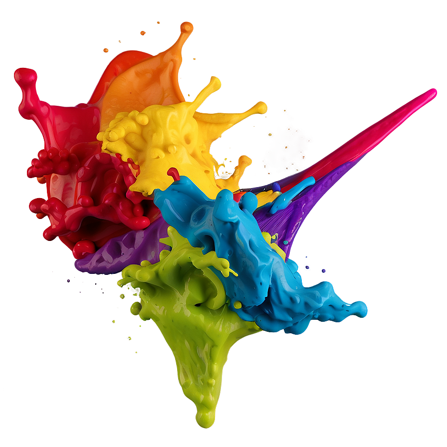 Artistic Color Splash Png 06252024 PNG