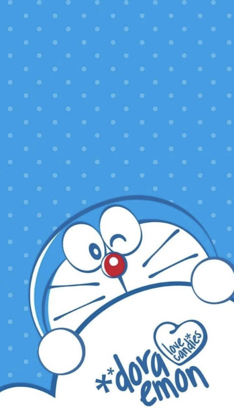 Kunstnerisk Doraemon iPhone Digital Kunst vægtapet Wallpaper
