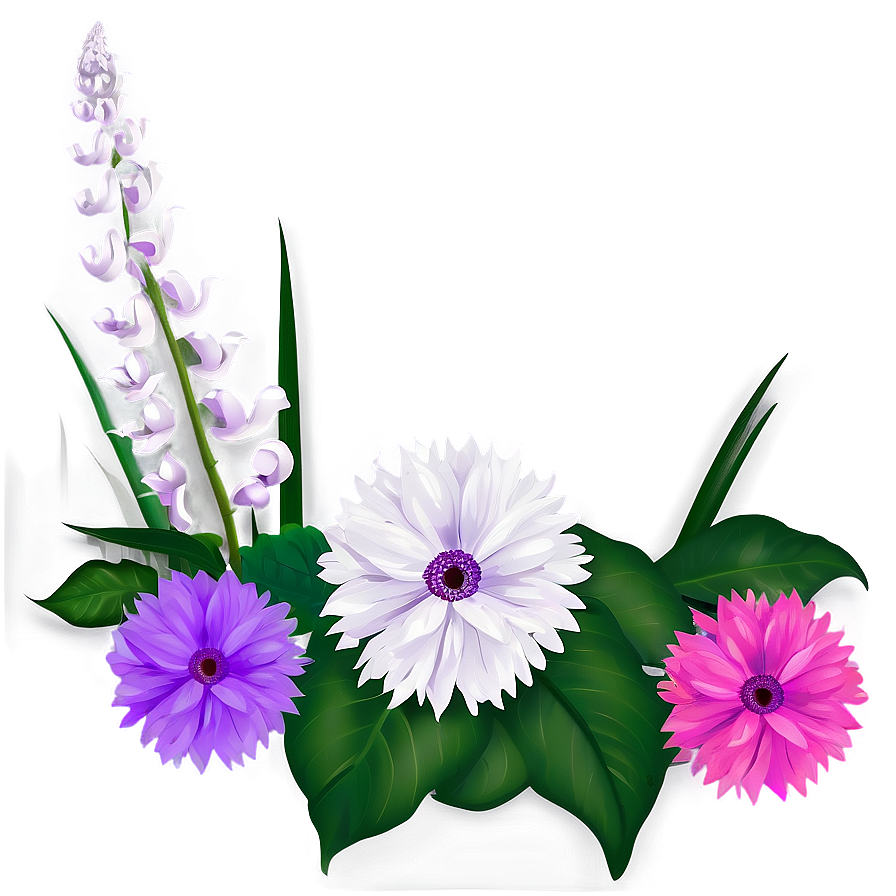 Artistic Flower Composition Png 62 PNG