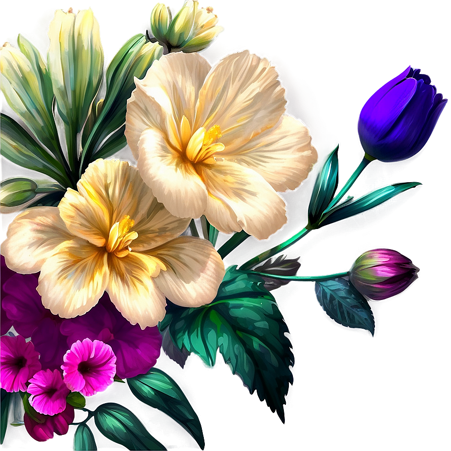 Artistic Flower Composition Png 8 PNG