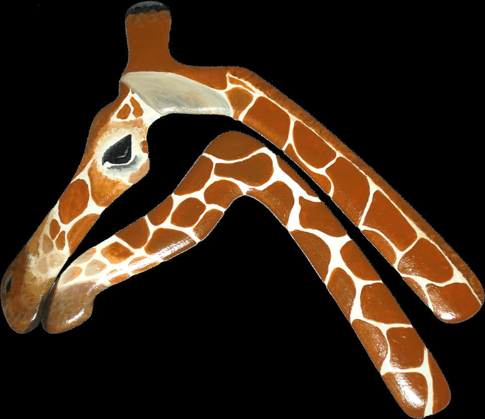 Artistic Giraffe Head Painting PNG