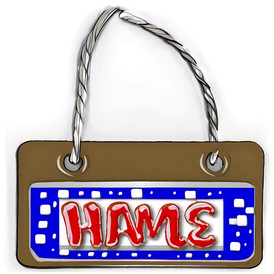 Artistic Hello My Name Is Tag Design Png 05252024 PNG