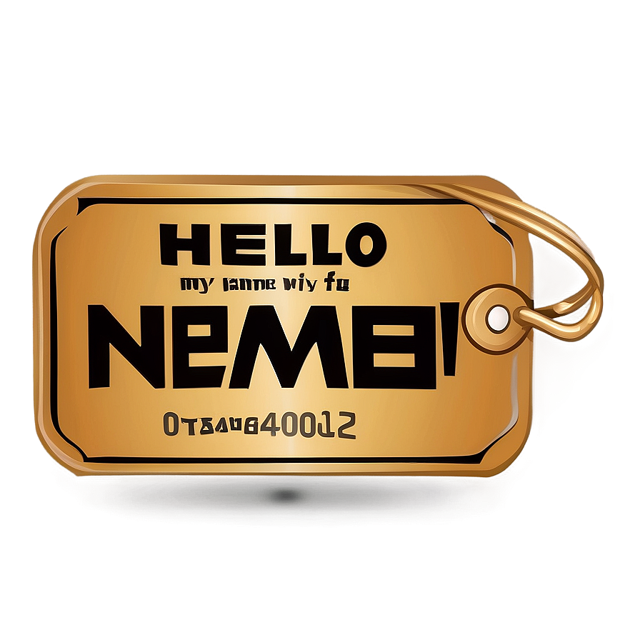 Artistic Hello My Name Is Tag Design Png Bhp4 PNG