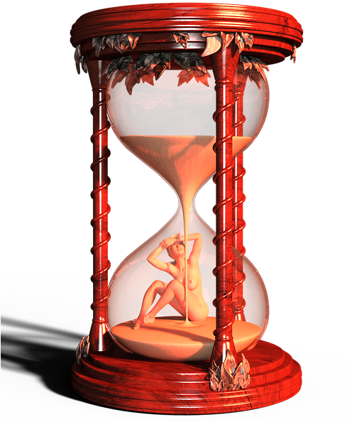 Artistic Hourglasswith Figure PNG