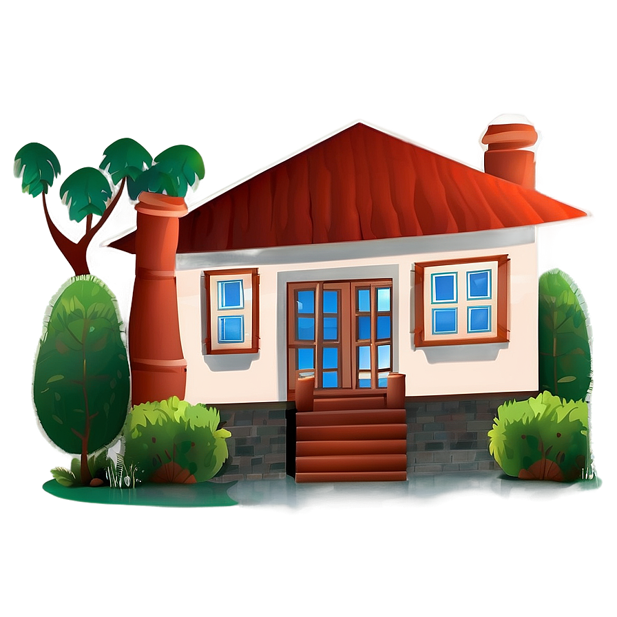 Artistic House Illustration Png 05252024 PNG