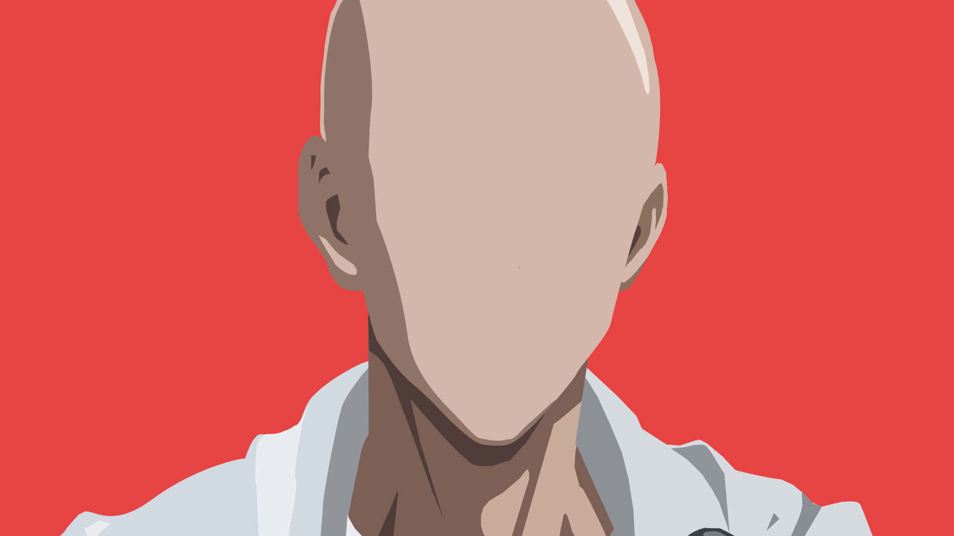 Artistic Illustration Of A Bald Human Face Wallpaper