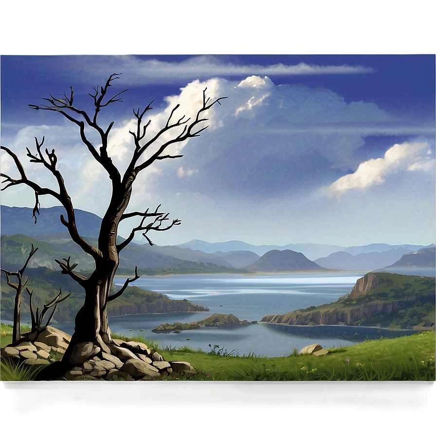 Artistic Landscape View Png 06242024 PNG